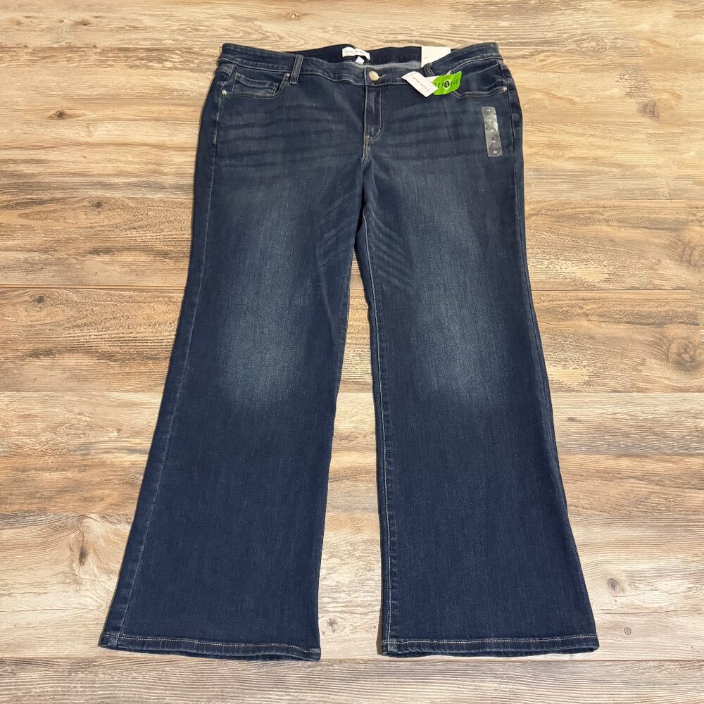 NWT: Lane Bryant Signature Fit Mid Rise Boot Jeans Size 24 bootcut stretch denim